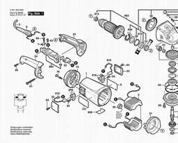 Bosch Angle Grinder 1853-6 spare parts