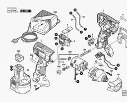 Bosch Impact Wrench GDR 9,6 V spare parts