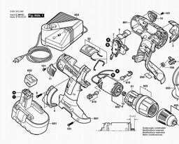Bosch Cordless Impact Drill 13618 spare parts