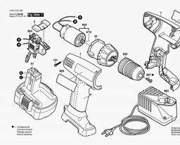 Bosch Cordless Drill Driver GSR 14,4 V spare parts