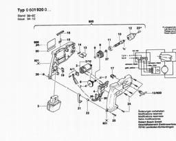 Bosch Cordless Drill GBM 7,2 VRL spare parts