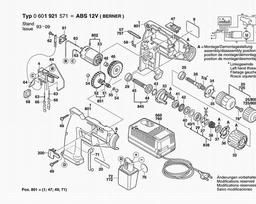 Bosch Cordless Screw Driver ABS 12 V spare parts