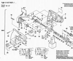 Bosch Cordless Drill GBM 7,2 VE spare parts