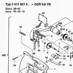 Bosch Cordless Screwdriver GSR 7,6 VE spare parts