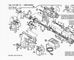 Bosch Cordless Screwdriver 1921 VSR spare parts