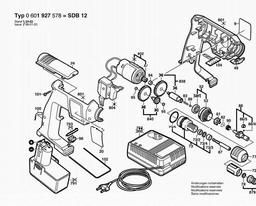 Bosch Cordless Screw Driver SDB 12 spare parts