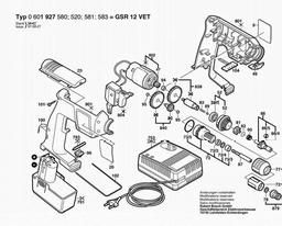 Bosch Cordless Screw Driver GSR 12 VET spare parts