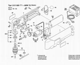 Bosch Cordless Angular Drill AWB 72 spare parts