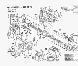 Bosch Batt-oper Drill GSB 12 VE spare parts