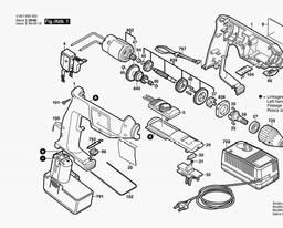 Bosch Cordless Drill GBM 9,6 VSP-3 spare parts