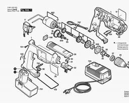 Bosch Cordless Drill GBM 12 VES-3 spare parts