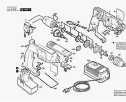 Bosch Cordless Drill GBM 9,6 VES-3 spare parts