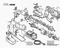 Bosch Cordless Screwdriver GSR 7,2 VE-1 spare parts