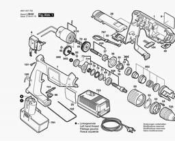 Bosch Batt-oper Drill GSB 9,6 VES spare parts