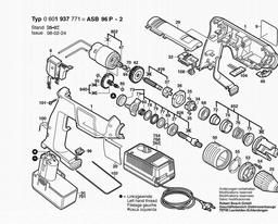Bosch Cordless Impact Drill ASB 96 P-2 spare parts