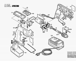 Bosch Batt-oper Drill GBM 7,2 V-2 spare parts