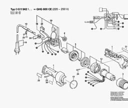 Bosch Hot Air Gun GHG 600 CE spare parts