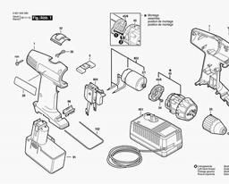 Bosch Cordless Screwdriver 3305 spare parts