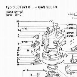 Bosch Industrial Vacuum Cleaner GAS 900 RF spare parts