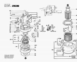 Bosch All Purpose Vacuum Cleane GAS 1000 RF spare parts