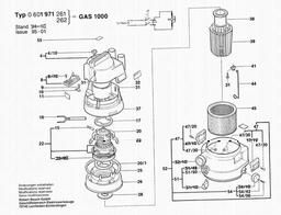 Bosch Industrial Vacuum Cleaner GAS 1000 spare parts