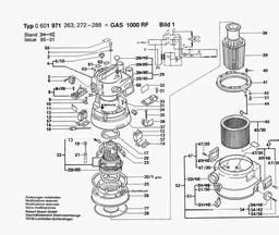 Bosch All Purpose Vacuum Cleane GAS 1000 RF spare parts