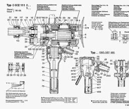 Bosch High Frequency Drill GR.106 spare parts