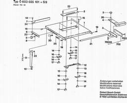 Bosch Saw Table S 9 spare parts
