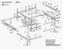 Bosch Saw Table MT 92 spare parts