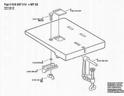 Bosch Combi Saw Table MT 25 spare parts