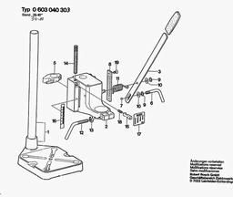 Bosch Combi Drill Stand MBS 200 spare parts