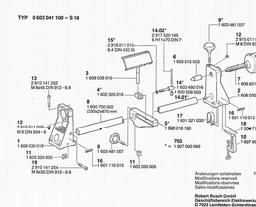 Bosch Turning Device S 18 spare parts
