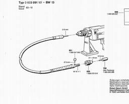 Bosch Combi Flexible Shaft Att. BW 13 spare parts