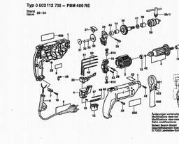 Bosch Drill PBM 400-RE spare parts