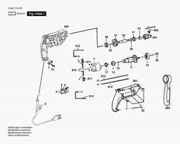 Bosch Univ. 2speed Impact Drill PBM 400 spare parts