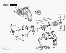 Bosch Universal One-speed Drill PBM 550 spare parts