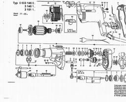Bosch Percussion Drill M 22 SBO spare parts