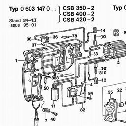 Bosch Percussion Drill CSB 400-2 spare parts