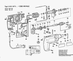 Bosch Percussion Drill CSB 470 RLE spare parts