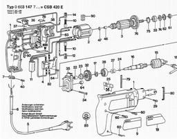 Bosch Percussion Drill CSB 420-E spare parts
