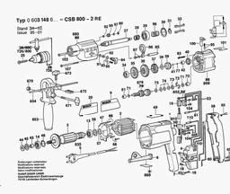 Bosch Percussion Drill CSB 800-2 RE spare parts