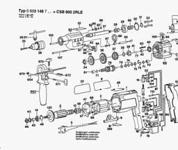Bosch Percussion Drill CSB 800-2 RLE spare parts
