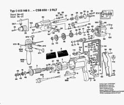 Bosch Percussion Drill CSB 850-2 RLT spare parts