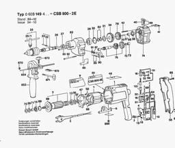 Bosch Percussion Drill CSB 800-2 E spare parts