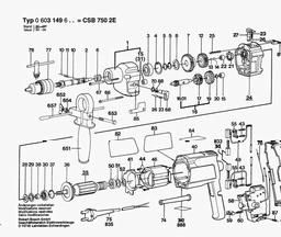 Bosch Percussion Drill CSB 750-2 E spare parts