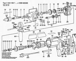 Bosch Percussion Drill CSB 620-2 E spare parts