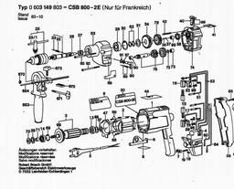 Bosch Percussion Drill CSB 800-2 E spare parts