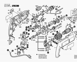Bosch Percussion Drill PSB 680-2 RPE spare parts