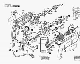 Bosch Percussion Drill CSB 650-2 RE spare parts
