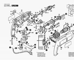 Bosch Percussion Drill PSB 680-2 RE spare parts